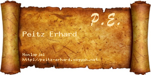 Peitz Erhard névjegykártya